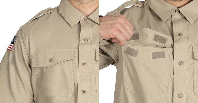 Our reinforced pocket flaps with hook and loop closure allow for easy access to all your essential equipment.