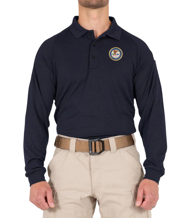 Men's Performance Long Sleeve Polo / Midnight Navy