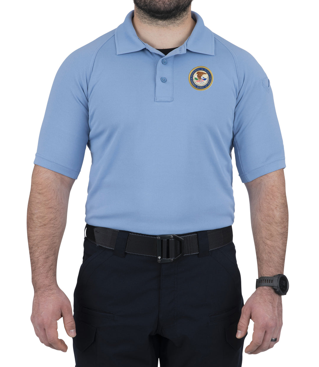 Men's Performance Short Sleeve Polo / Medium Blue