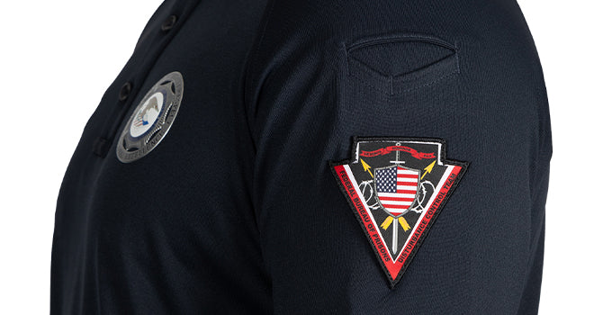 All First Tactical Polos feature our innovative pen pockets which accept embroidery while maintaining functionality.
