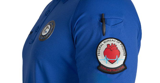 All First Tactical Polos feature our innovative pen pockets which accept embroidery while maintaining functionality.