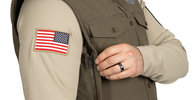 The stretch panel allows FBOP officers freedom of movement, while the zipper side closure allows for easy on/off.