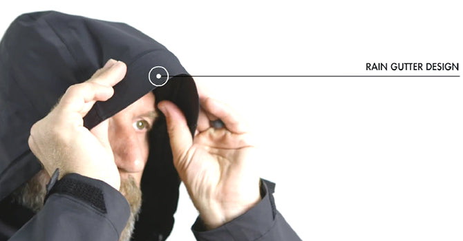 First Tactical Rain Gutter Design™ keeps water from dripping on your face, while 3-way adjustment and molding memory wire let you shape your hood ideally for you and trust it to keep your vision clear. Remove easily and stow in special lumbar pocket when not in use.