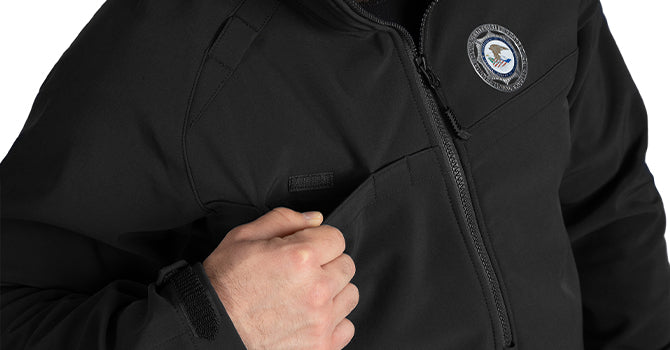Two mic loops integrated into front design for easy accessibility.