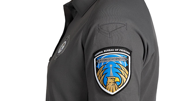All First Tactical Polos feature our innovative pen pockets which accept embroidery while maintaining functionality.