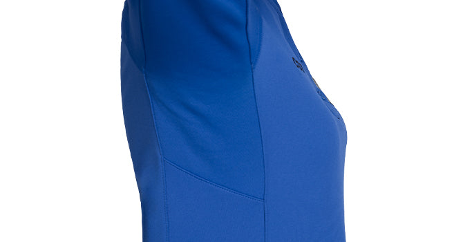 The Performance Polo features a full running gusset which allows for maximum mobility, while the microband vent under the arm provides superior ventilation.