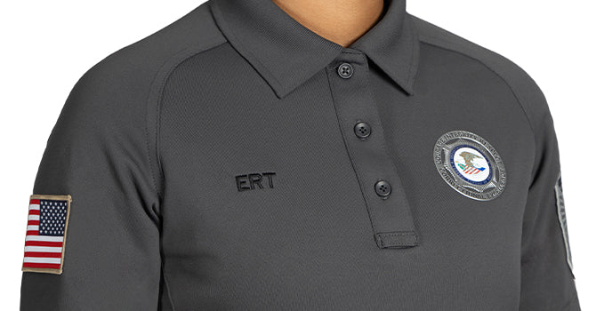 Designed for a woman’s torso, curved and tapered just where it needs to be. No more baggy or constricting spots. With narrower shoulders, a roomier chest, and slimmer sleeves, this polo keeps you moving freely and comfortably as you work.