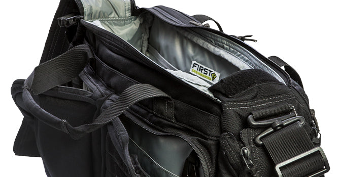 The back pocket opens to a normal pocket, while the back wall opens at the top, revealing the CCW compartment.