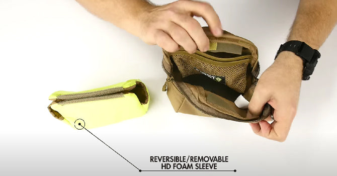 This layer of durable, protective, high-density foam is reversible for color contrast, or completely removable.