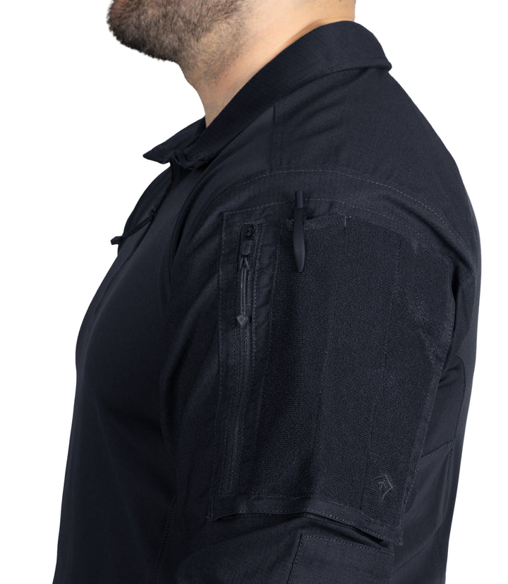 Oversized Pocket on Men's Defender Shirt in Midnight Navy