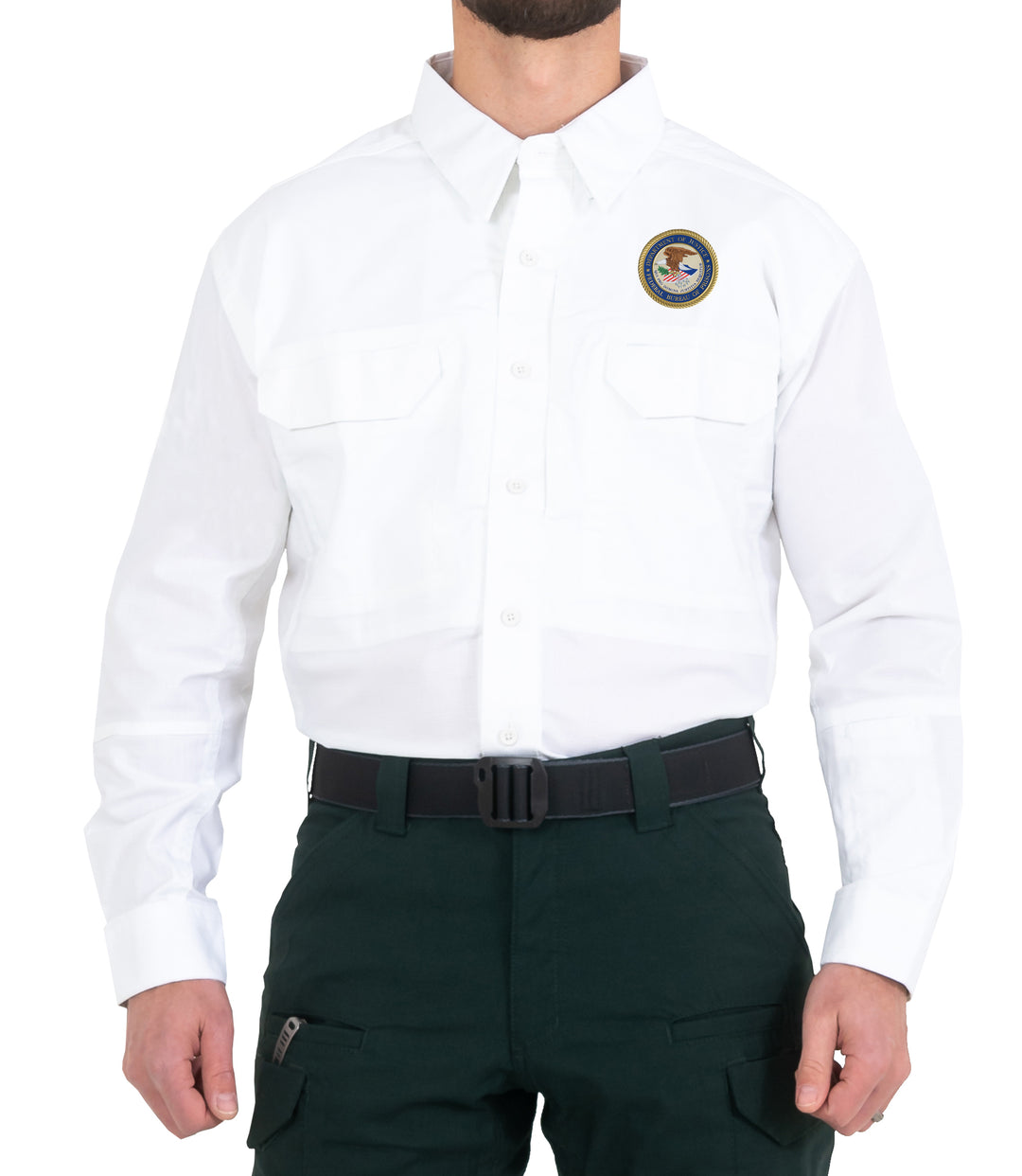 Men's V2 Tactical Long Sleeve Shirt / White