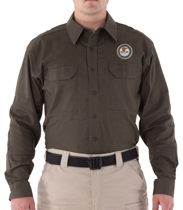 Men's V2 Tactical Long Sleeve Shirt / OD Green