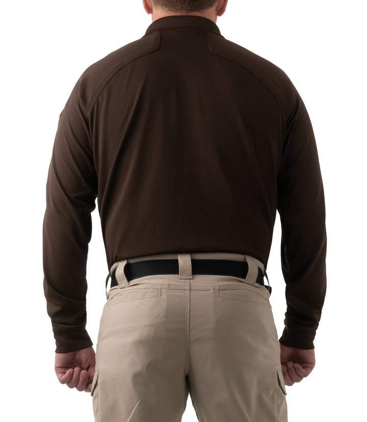 Men's Performance Long Sleeve Polo / Kodiak Brown