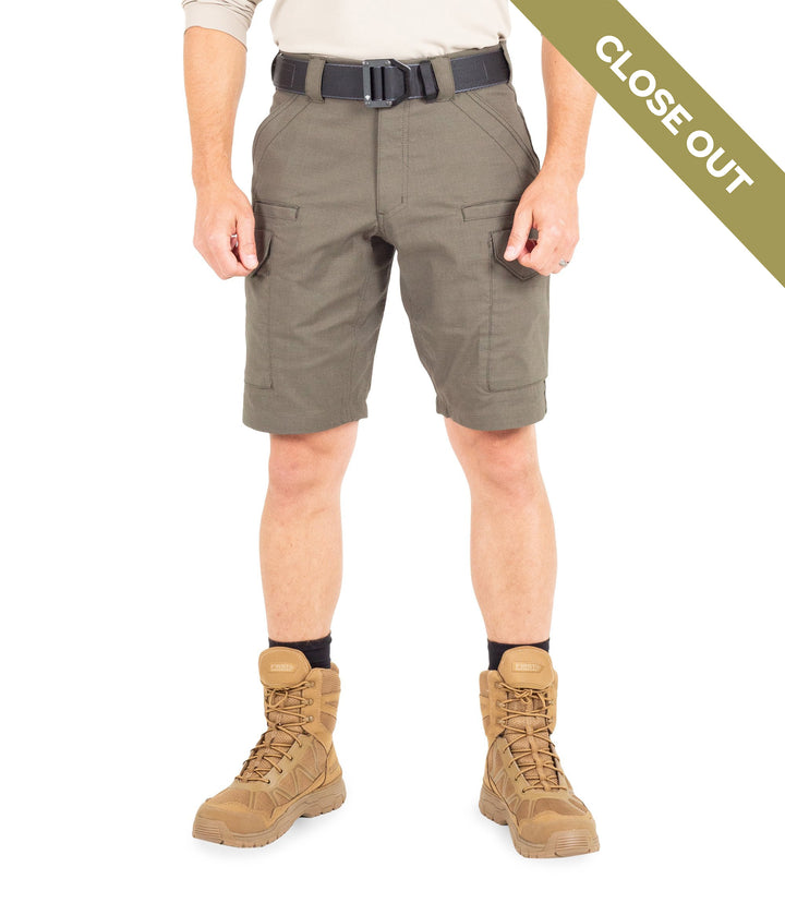 Front of Men's V2 Tactical Short in Range Green color