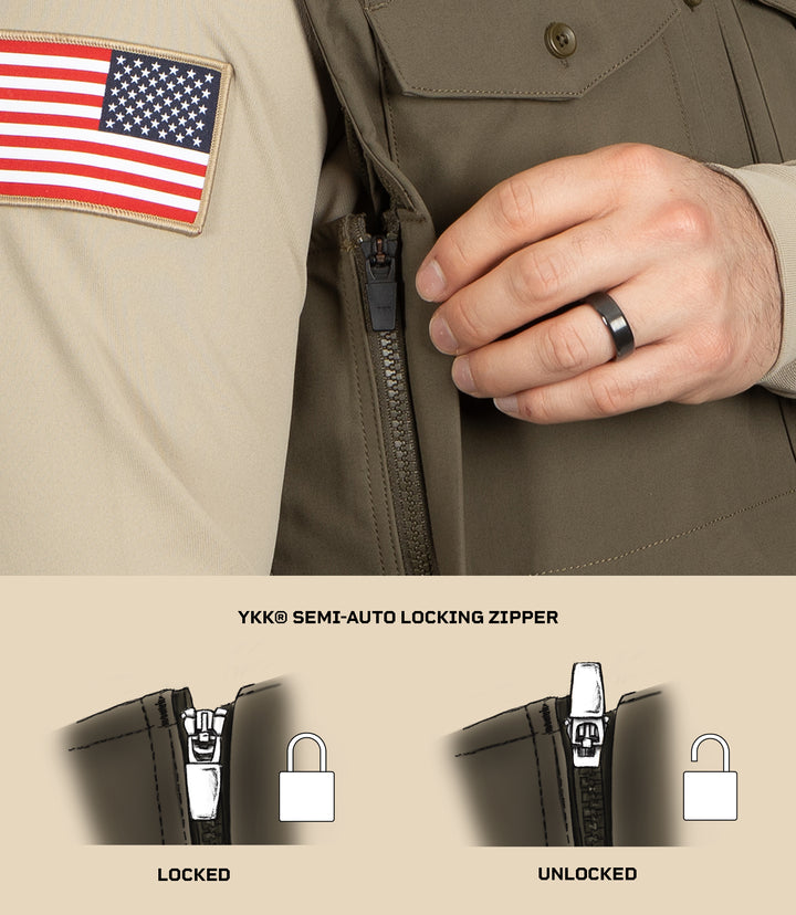 Proper use of the YKK Semi-Auto Locking Zipper