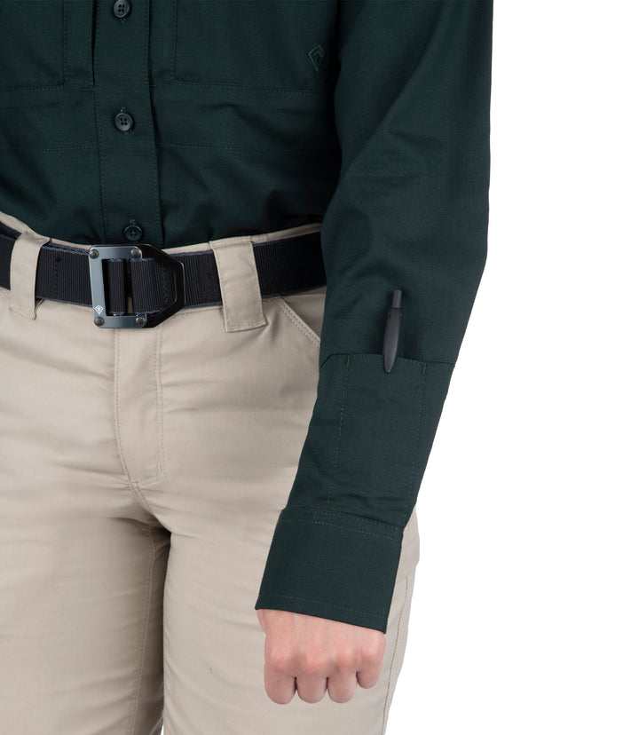 Women's V2 Tactical Long Sleeve Shirt / Spruce Green