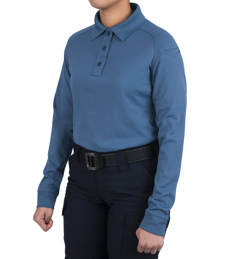 Women's Performance Long Sleeve Polo / French Blue