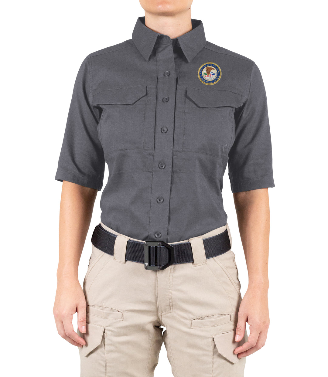 Women's V2 Tactical Short Sleeve Shirt / Wolf Grey