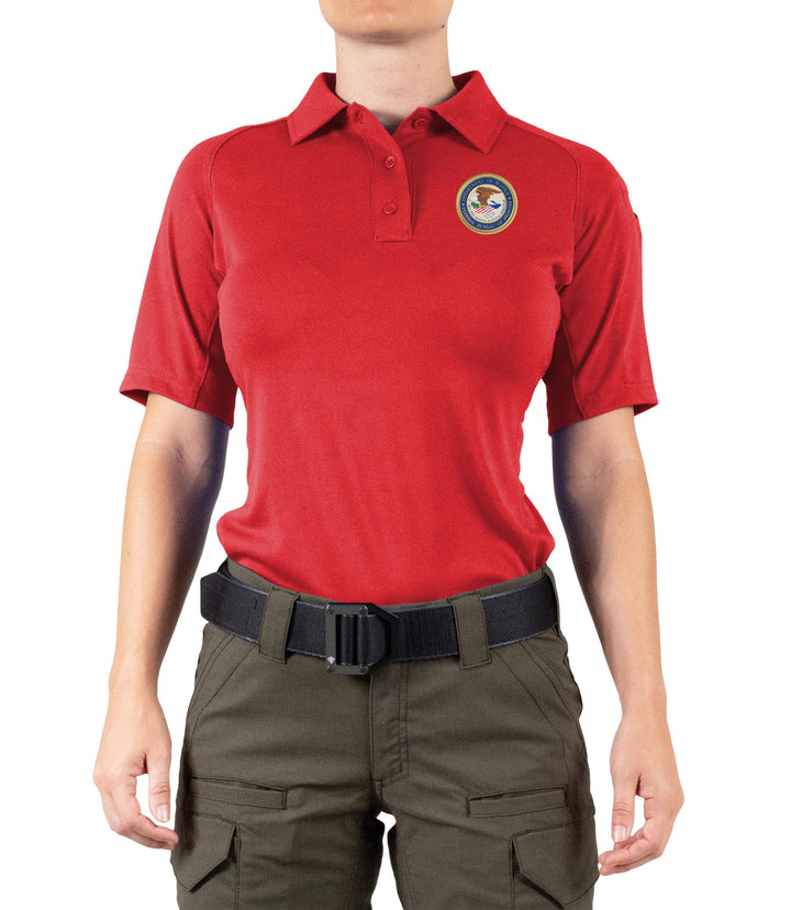 Women's Performance Short Sleeve Polo / Red