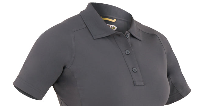 Designed for a woman’s torso, curved and tapered just where it needs to be. No more baggy or constricting spots. With narrower shoulders, a roomier chest, and slimmer sleeves, this polo keeps you moving freely and comfortably as you work.