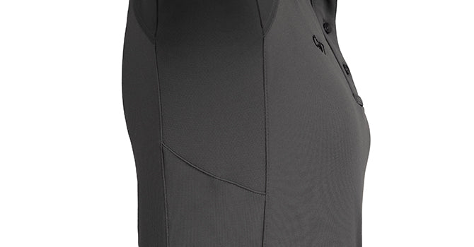 The Performance Polo features a full running gusset which allows for maximum mobility, while the microband vent under the arm provides superior ventilation.