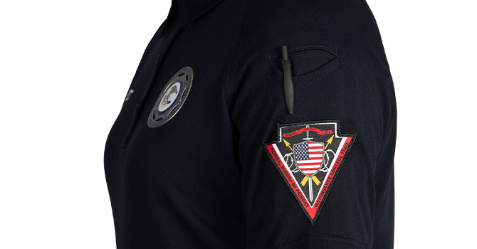All First Tactical Polos feature our innovative pen pockets which accept embroidery while maintaining functionality.