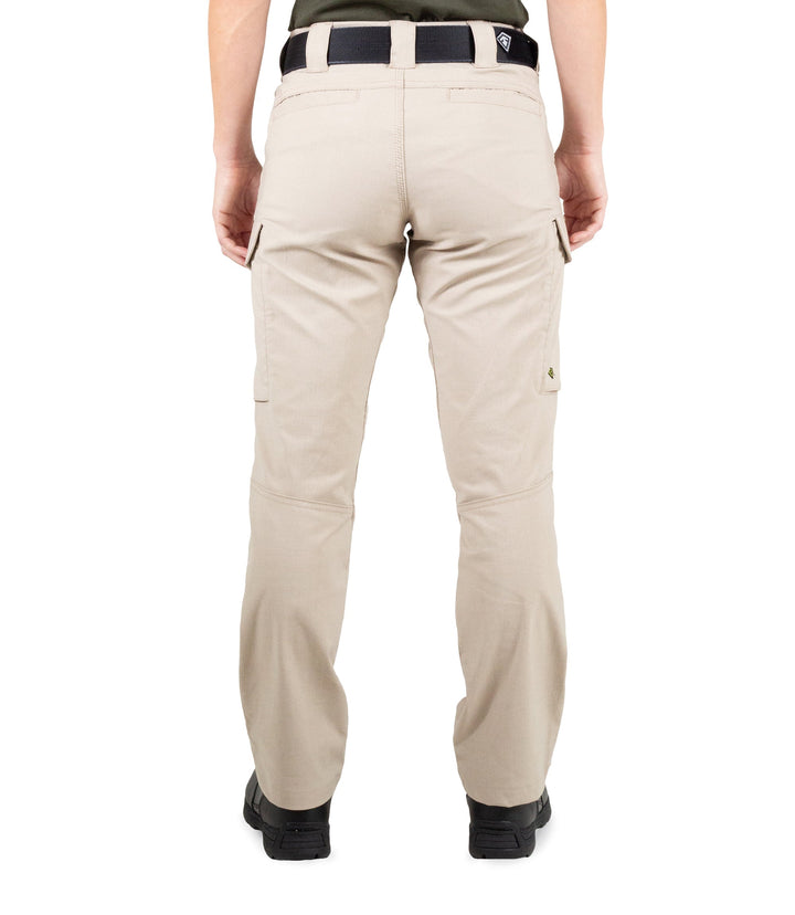 Back of Women's V2 Tactical Pants in Khaki