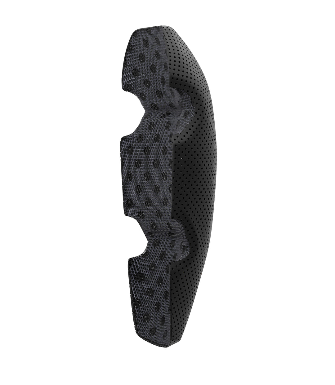 Right inside 1/4 view of internal knee pads in color black|color_black