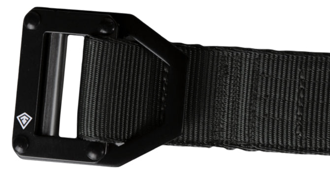 The Tactical belt features a "sandwich" style buckle with an aluminum - steel - aluminum configuration allowing for exceptional stability.