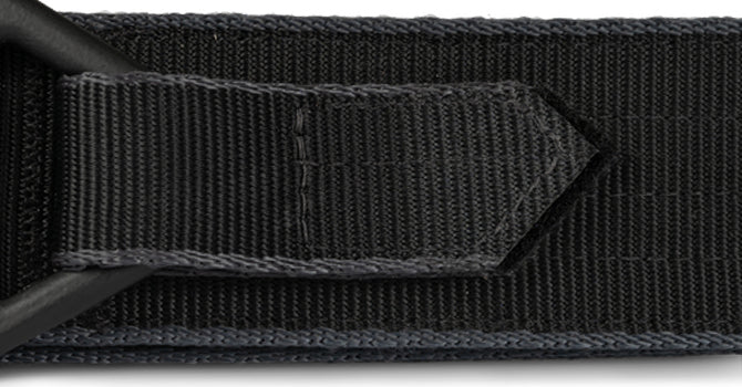 The Riggers Belt is constructed of two layers of premium filament nylon webbing, enhancing the belt's load bearing capacity and resistance to wear and tear.