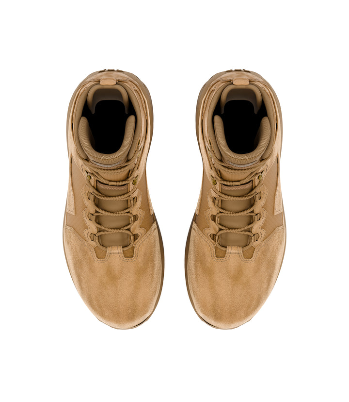 Top view of side by side boot in color coyote|color_coyote