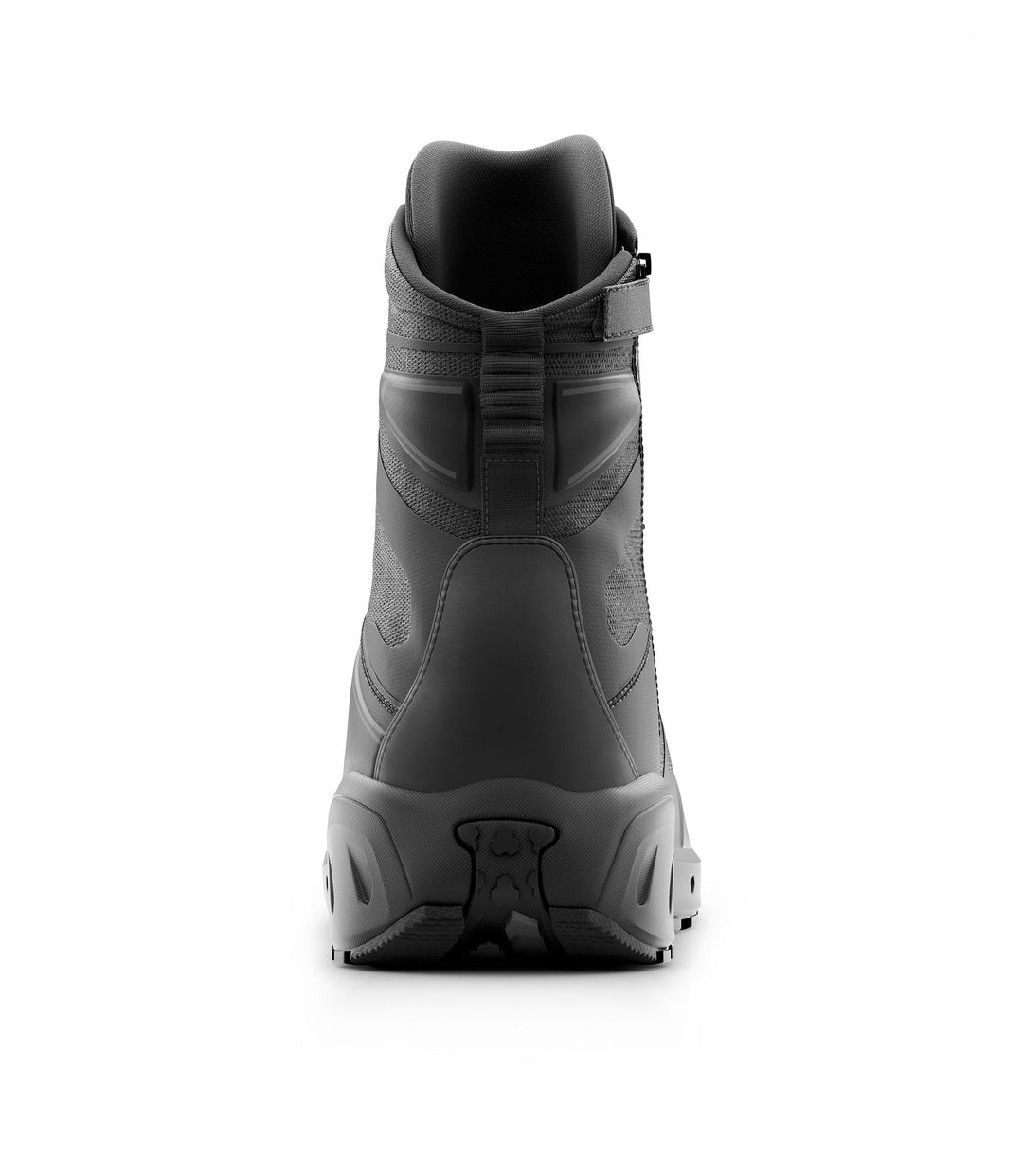 Back view photo of Men's 8" AERO-TAC Side-Zip boot in black