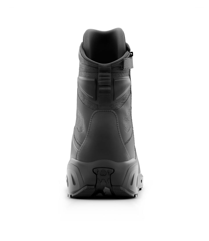 Back view photo of Men's 8" AERO-TAC Side-Zip boot in black