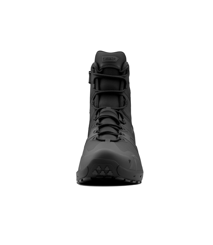 Front view photo of Men's 8" AERO-TAC Side-Zip boot in black
