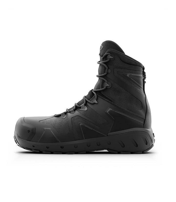 Side view photo of Men's 8" AERO-TAC™ Safety Toe Side-Zip Boot in black