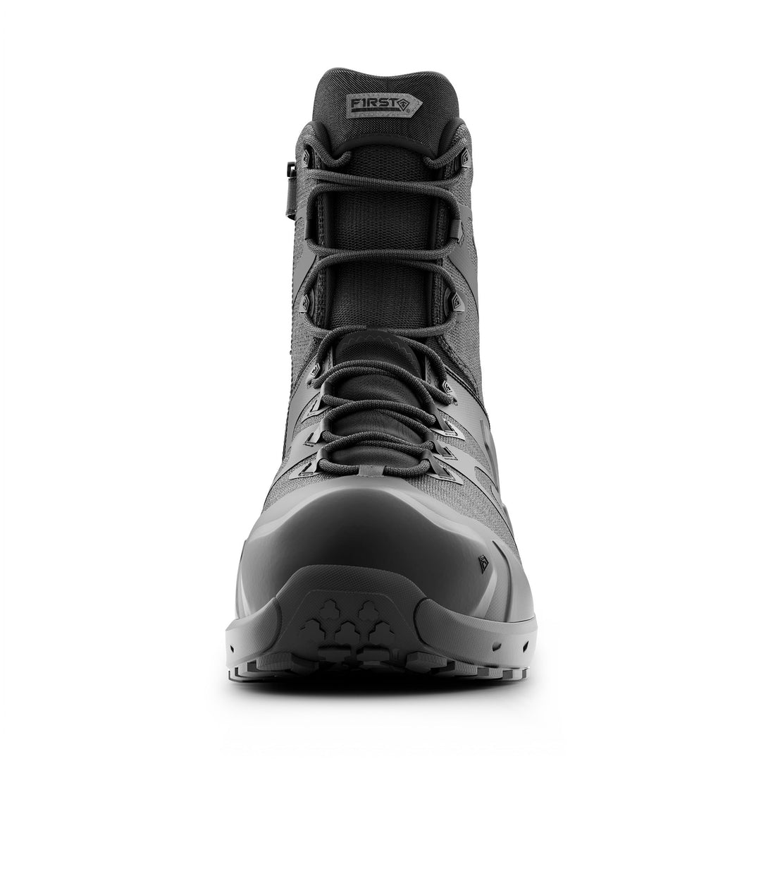 Front view photo of Men's 8" AERO-TAC™ Safety Toe Side-Zip Boot in black