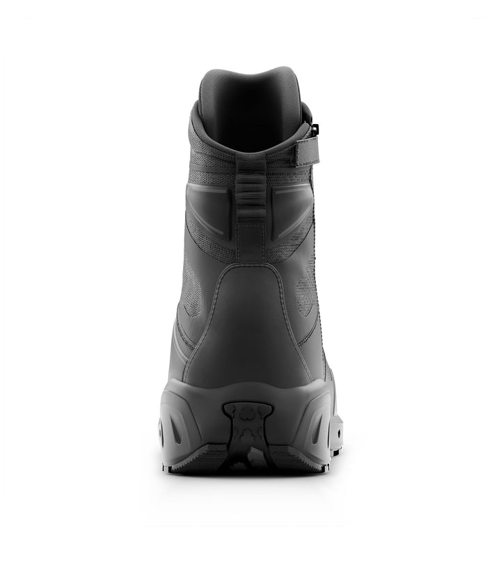 Back view photo of Men's 8" AERO-TAC™ Safety Toe Side-Zip Boot in black