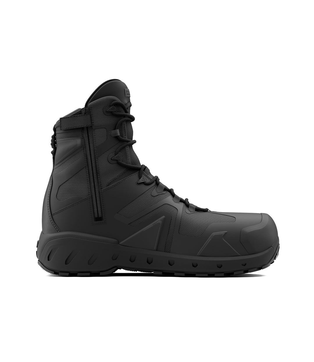 Side view Photo of Men's 8" AERO-TAC™ Safety Toe Side-Zip Boot in black