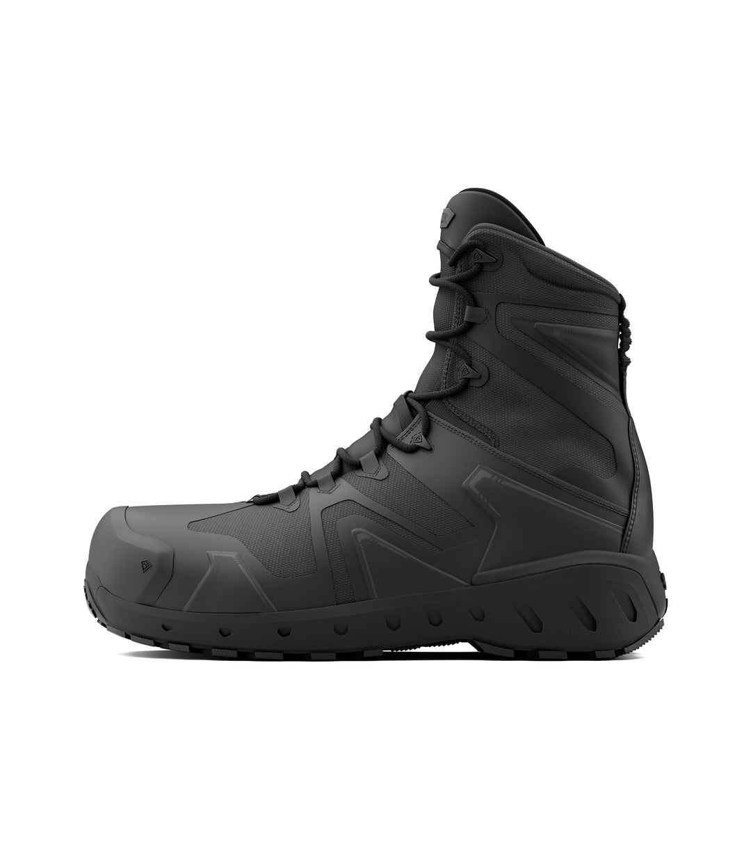 Side view photo of Men's 8" AERO-TAC™ Safety Toe Side-Zip Boot in black