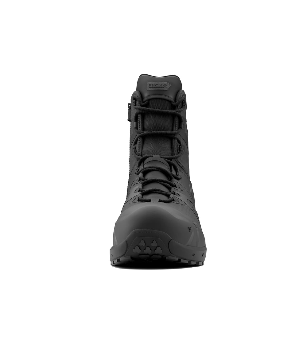 Front view photo of Men's 8" AERO-TAC™ Safety Toe Side-Zip Boot in black
