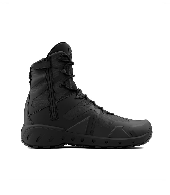 Side view photo of Men's 8" AERO-TAC™ H₂O Side-Zip Boot in black