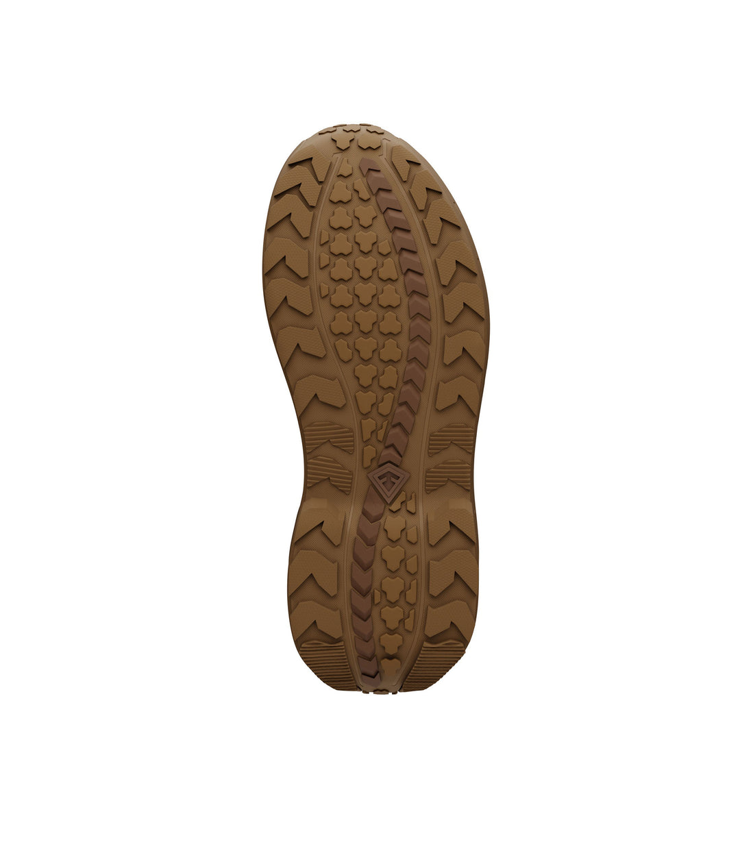 Bottom sole view of 5 inch side-zip mid boot in color coyote