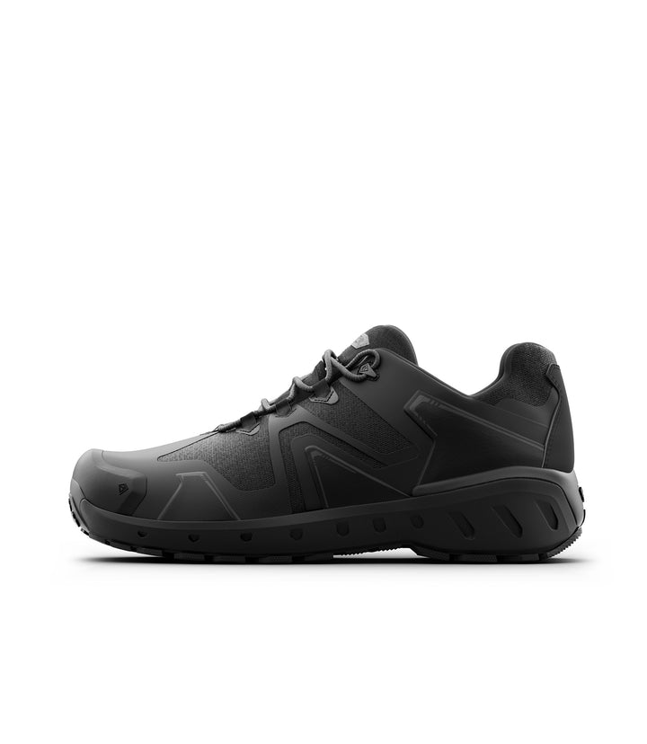 Side view photo of Men's 3" AERO-TAC™ Low Shoe in color black