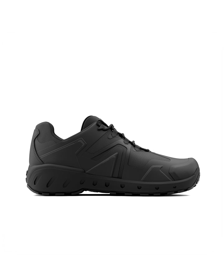Side view photo of Men's 3" AERO-TAC™ Low Shoe in color black