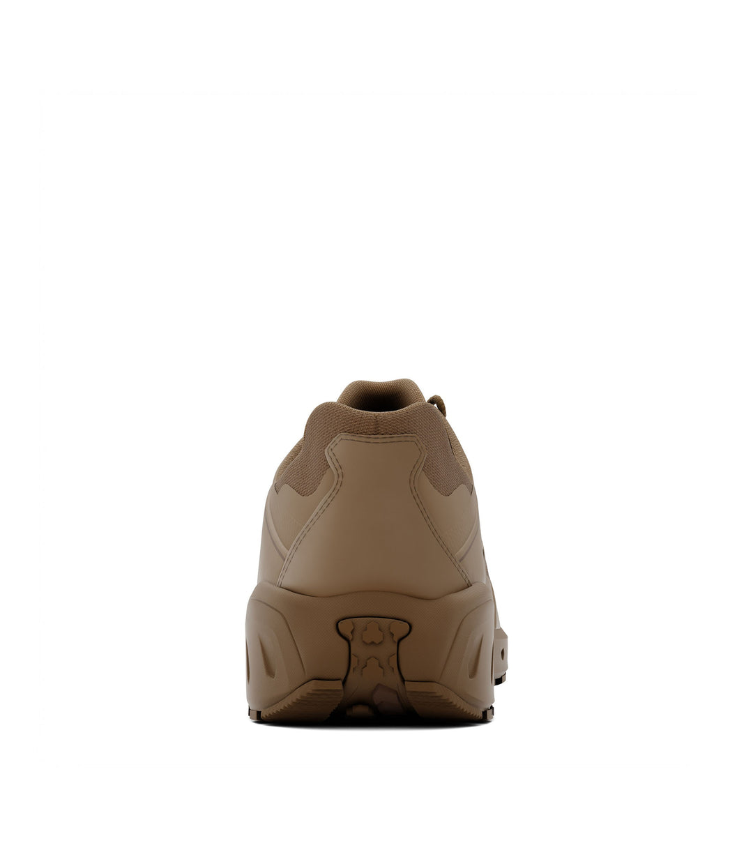 Back side view of 3 inch AERO-TAC low boot in color coyote