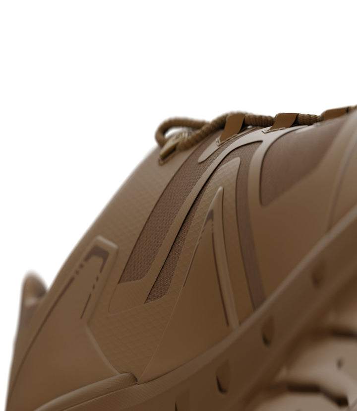 Close-up image of poly mesh with hyperfused TPU overlays