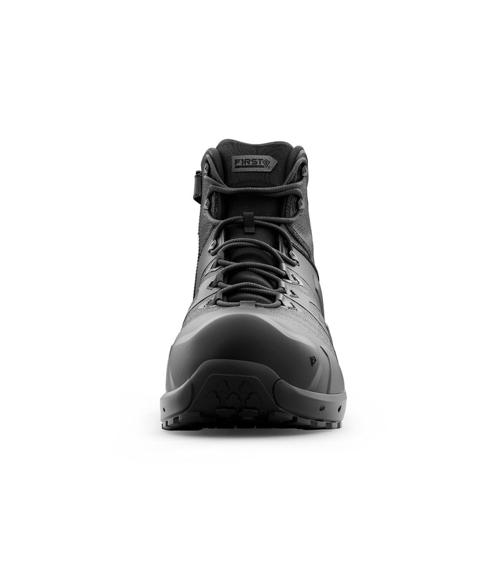 Front view photo of Men's 5" AERO-TAC™ Safety Toe Side-Zip Mid Boot in black