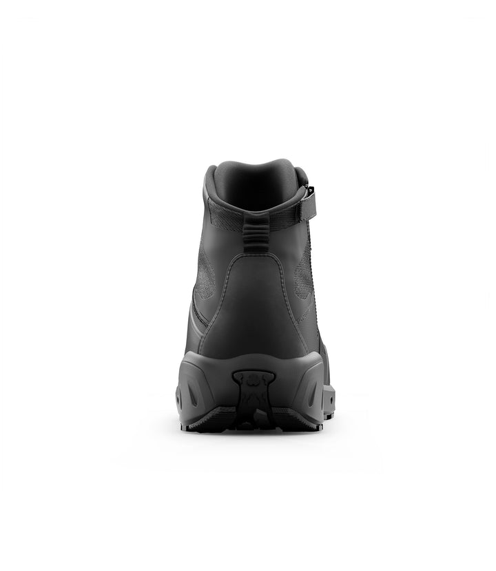 Back view photo of Men's 5" AERO-TAC™ Safety Toe Side-Zip Mid Boot in black