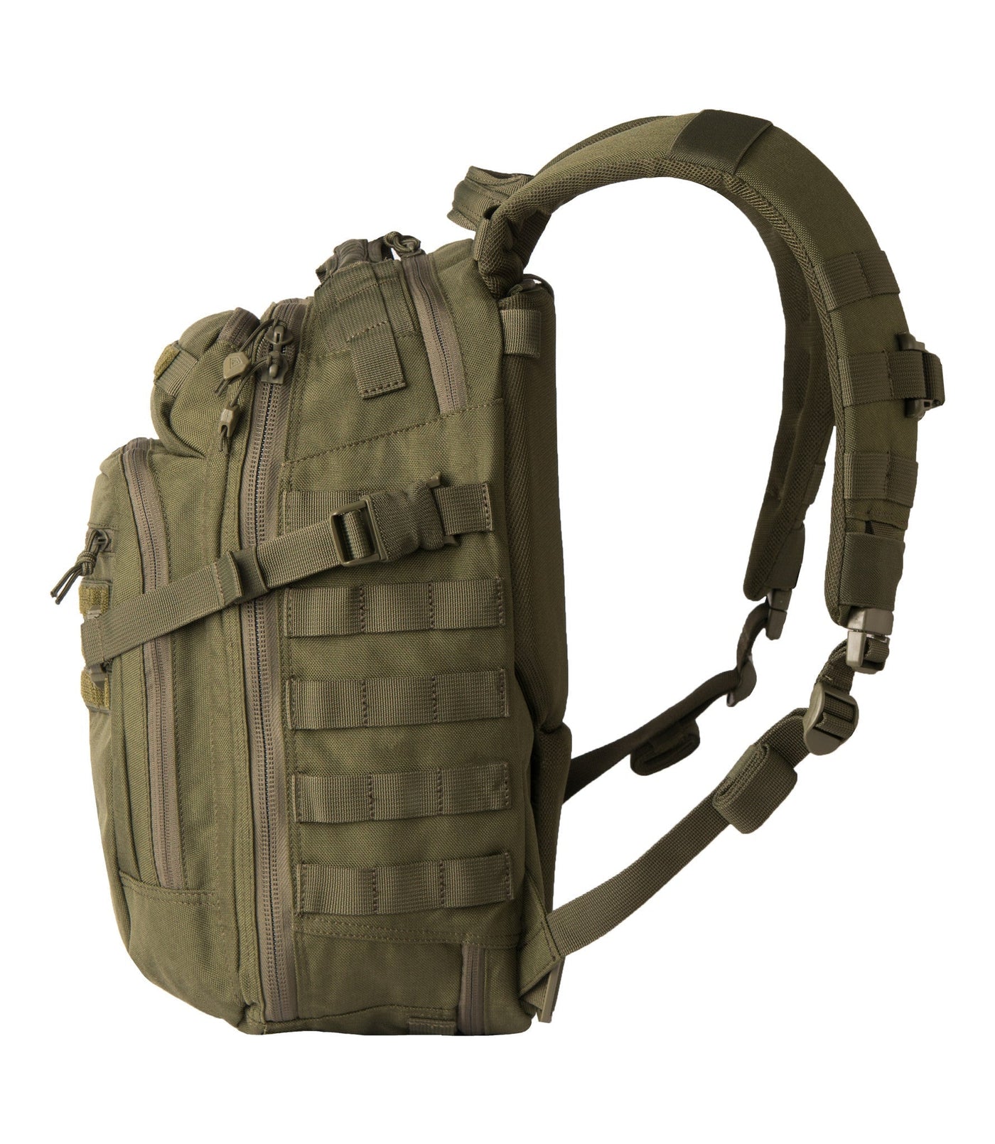 Side of Specialist Half-Day Backpack 25L in OD Green