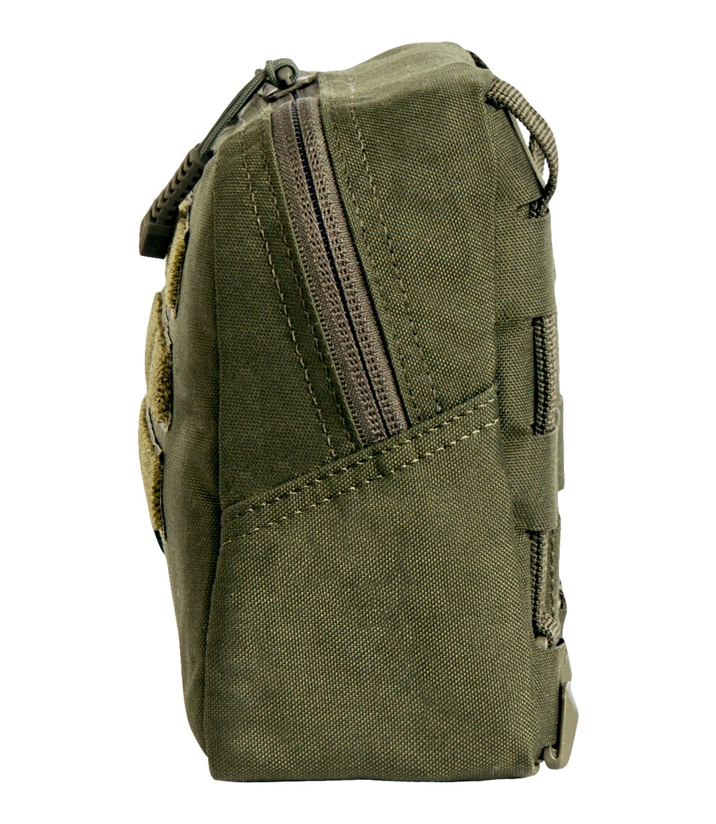 Side of Tactix Series 9x6 Utility Pouch in OD Green